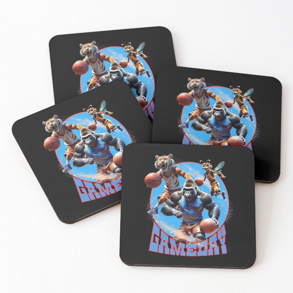 Item preview, A cool gorilla, tiger and a hornet playing basketball designed and sold by Animal world designs.