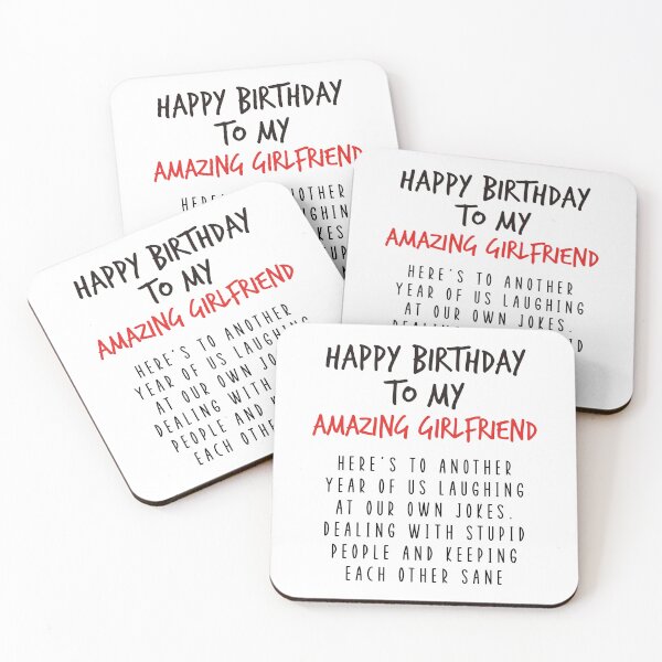 Item preview, Happy Birthday Card for Girlfriend, Funny Birthday Gift for Amazing Gf Girlfriend from Boyfriend / Laugh At Our Own Jokes designed and sold by Jesticker.