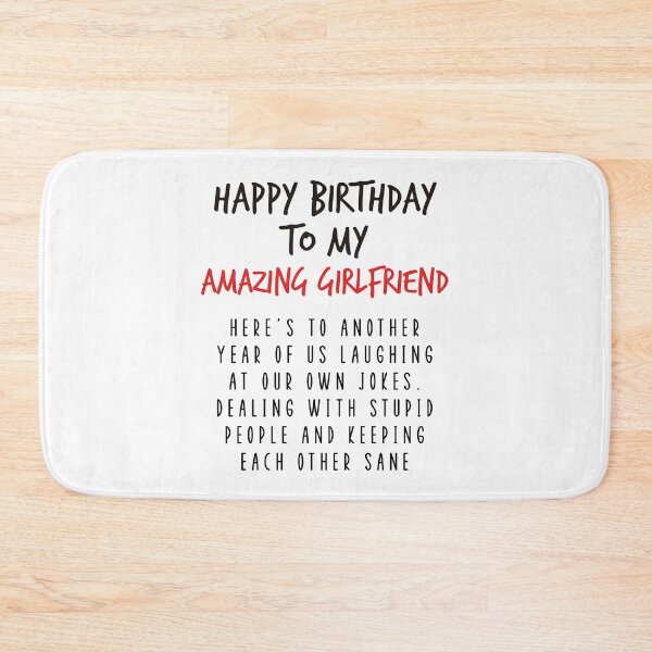 Item preview, Happy Birthday Card for Girlfriend, Funny Birthday Gift for Amazing Gf Girlfriend from Boyfriend / Laugh At Our Own Jokes designed and sold by Jesticker.