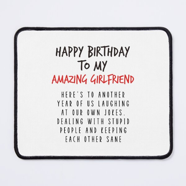 Item preview, Happy Birthday Card for Girlfriend, Funny Birthday Gift for Amazing Gf Girlfriend from Boyfriend / Laugh At Our Own Jokes designed and sold by Jesticker.