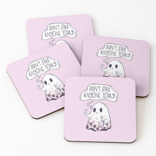 Item preview, Cute Ghost - Didn’t Stab Anyone Today  designed and sold by Jess.a.creates.