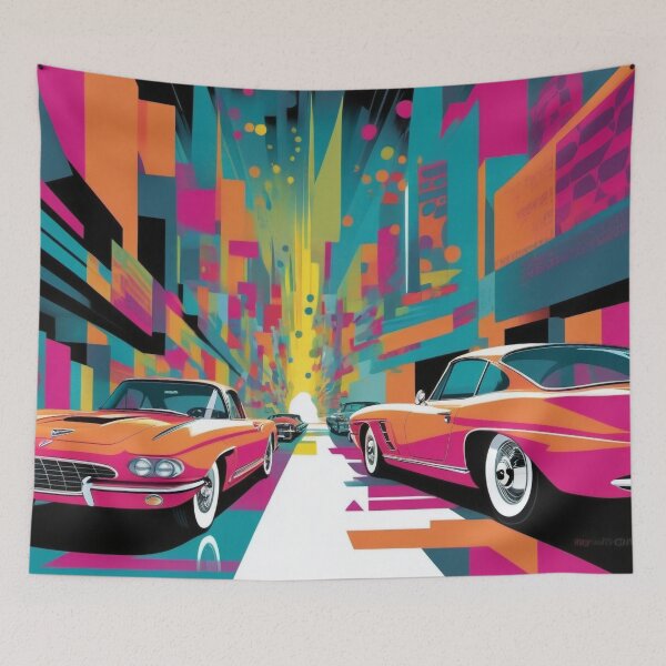 Item preview, Neon Dreams: Retrofuturistic Drive designed and sold by opulantorbit.