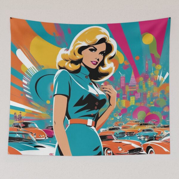 Item preview, Cityscape Chroma: Retrofuturistic Elegance designed and sold by opulantorbit.
