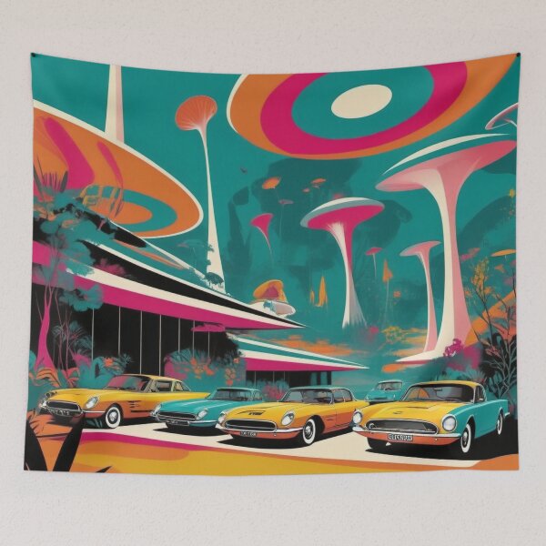 Item preview, Futuristic Metropolis: Mushroom Cityscape designed and sold by opulantorbit.