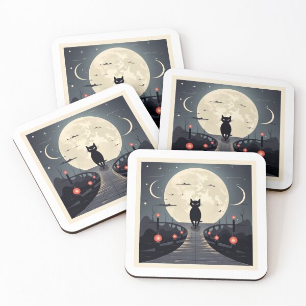 Item preview, Black Cat and the Moon  designed and sold by Custom-Print.