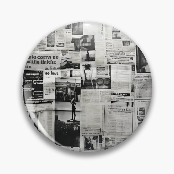 Item preview, black and white old style newspaper pattern designed and sold by in-leggings.