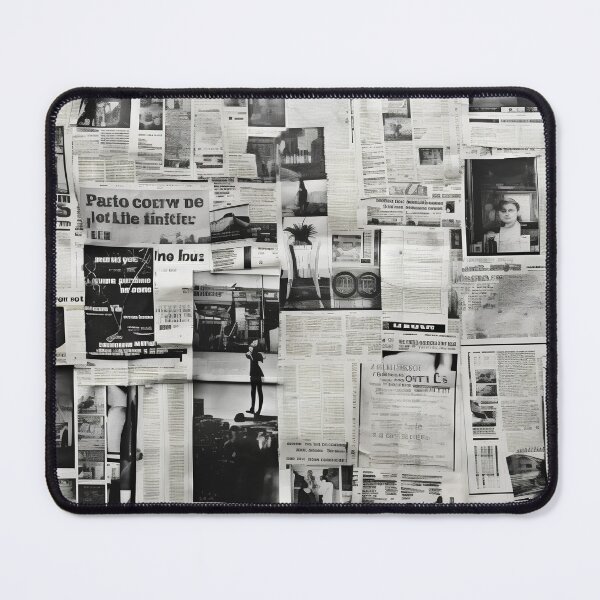 Item preview, black and white old style newspaper pattern designed and sold by in-leggings.