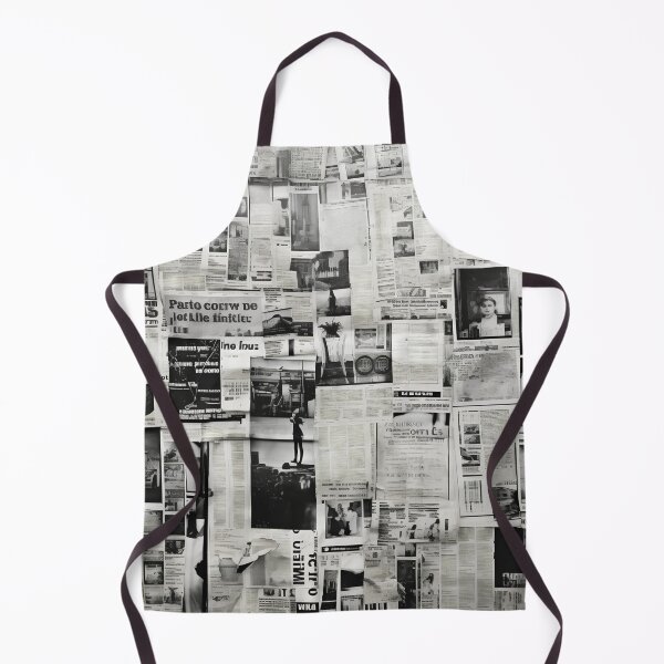 Item preview, black and white old style newspaper pattern designed and sold by in-leggings.