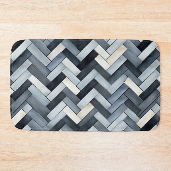 Item preview, Blue, White, Herringbone Pattern designed and sold by SideSignal.