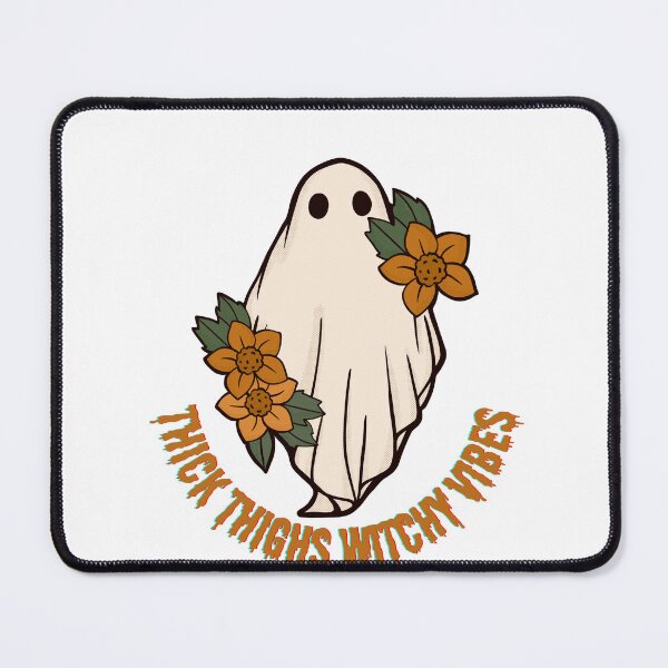 Item preview, Thick Thighs Witchy Vibes Halloween Spooky Floral Ghost designed and sold by Sketchbook Studio by Aqsaa.