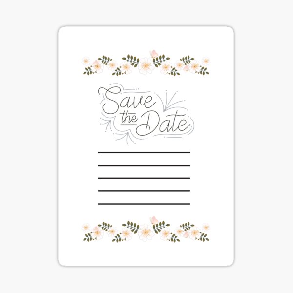 Save the date invitation' Sticker