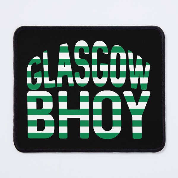Item preview, GLASGOW BHOY, Glasgow Celtic Football Club Green and White Hooped Text Design designed and sold by MacPean.