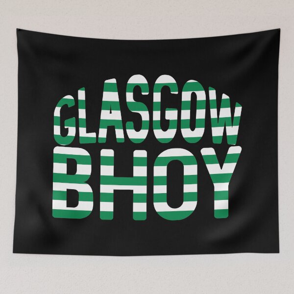 Item preview, GLASGOW BHOY, Glasgow Celtic Football Club Green and White Hooped Text Design designed and sold by MacPean.