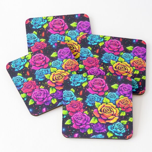 Item preview, Neon Rose Pattern designed and sold by SeamCraft.
