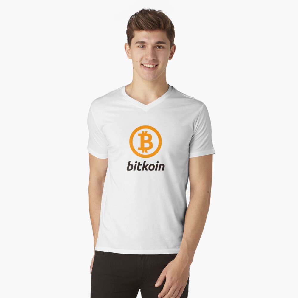 Item preview, V-Neck T-Shirt designed and sold by bitkoin-shop.