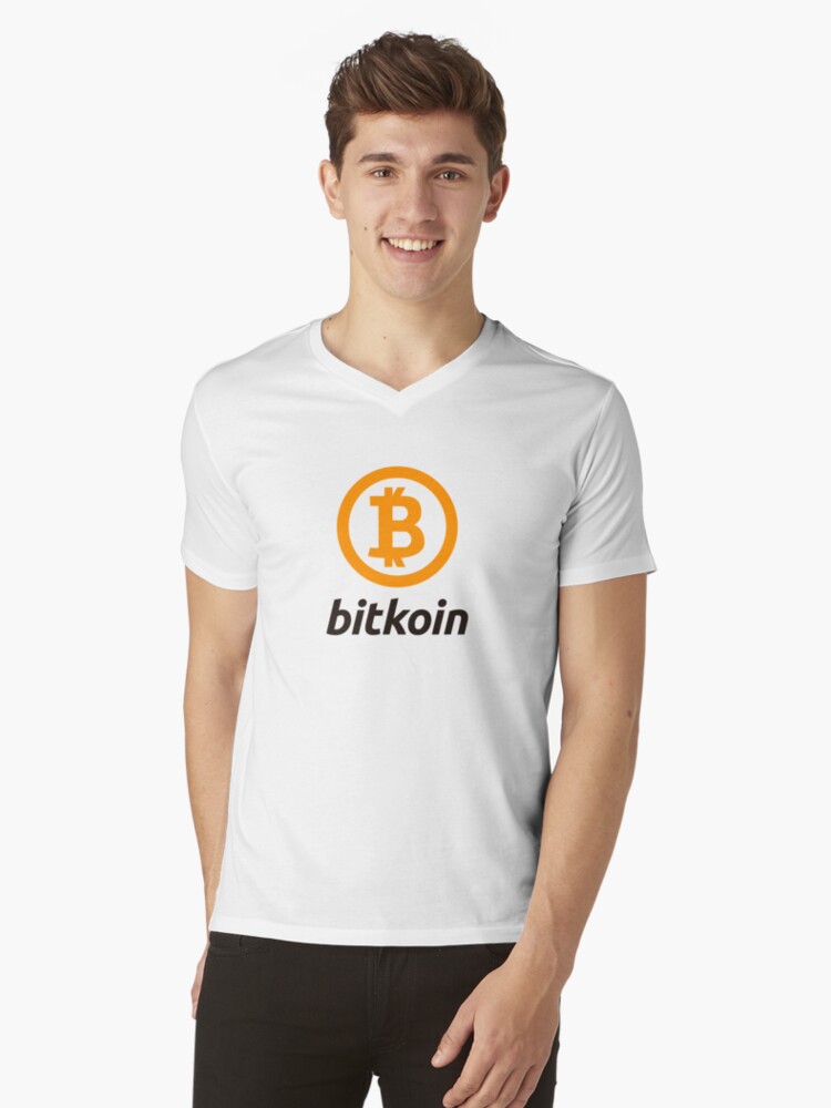 Thumbnail 1 of 3, V-Neck T-Shirt, bitkoin designed and sold by bitkoin-shop.