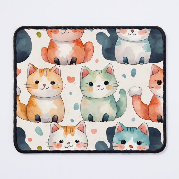 Item preview, Vintage Cute Cat Pattern Background designed and sold by Sketchbook Studio by Aqsaa.