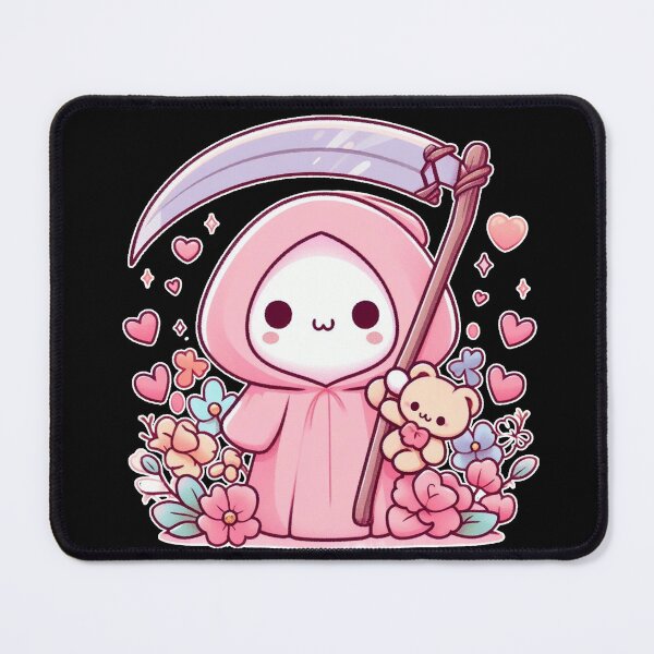 Item preview, Cute Kawaii pink Grim Reaper designed and sold by ViviArtix.