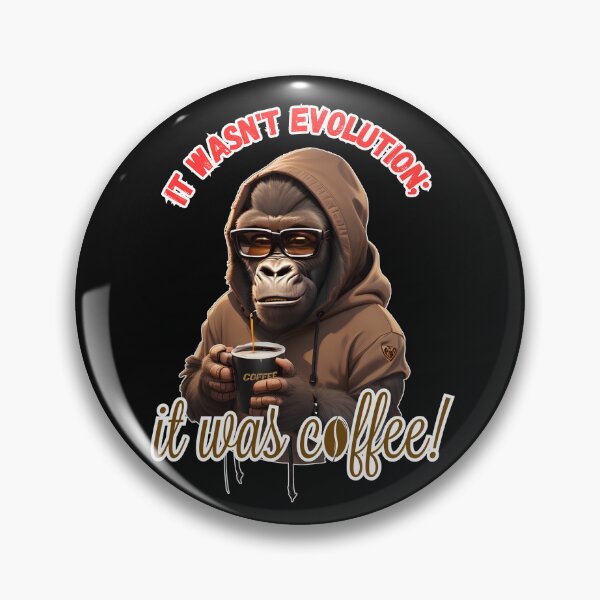 Item preview, Coffee-Powered Evolution! designed and sold by NickTaroDesign.