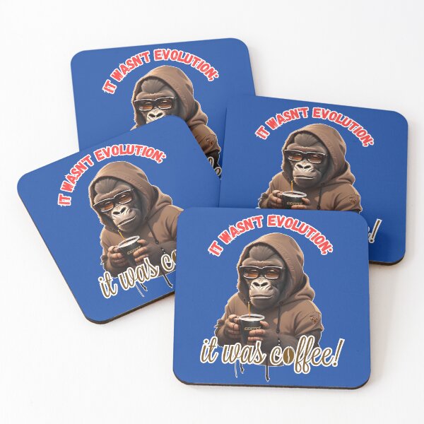 Item preview, Coffee-Powered Evolution! designed and sold by NickTaroDesign.
