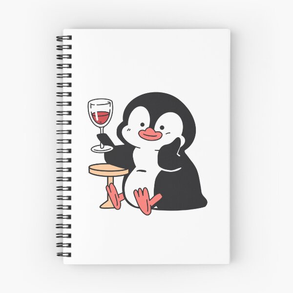 Item preview, Fat Cute Penguin Drinking Wine Chilling designed and sold by sleepycharis.