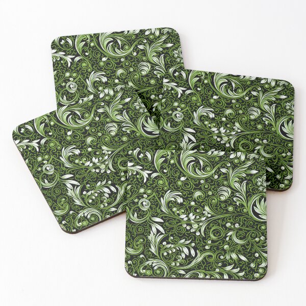 Item preview, Green, white, Batik Pattern designed and sold by SideSignal.