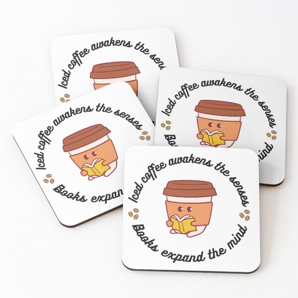 Item preview, Iced coffee awakens the senses, books expand the mind designed and sold by Mais80.