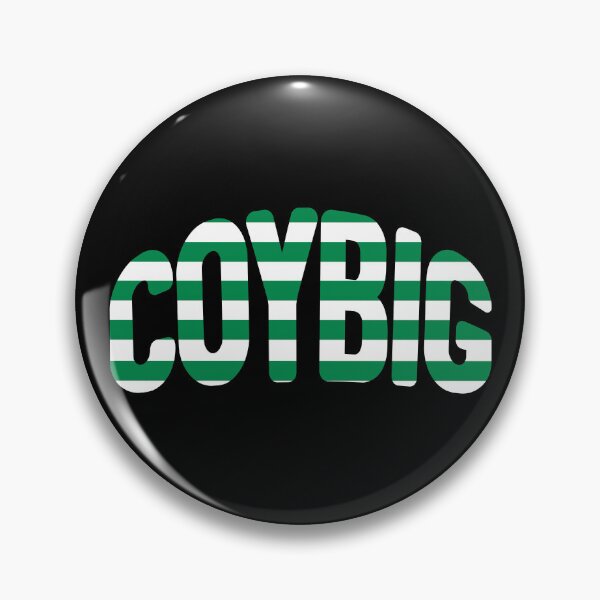 Item preview, COYBIG, Glasgow Celtic Football Club Green and White Hooped Warped Text Design designed and sold by MacPean.