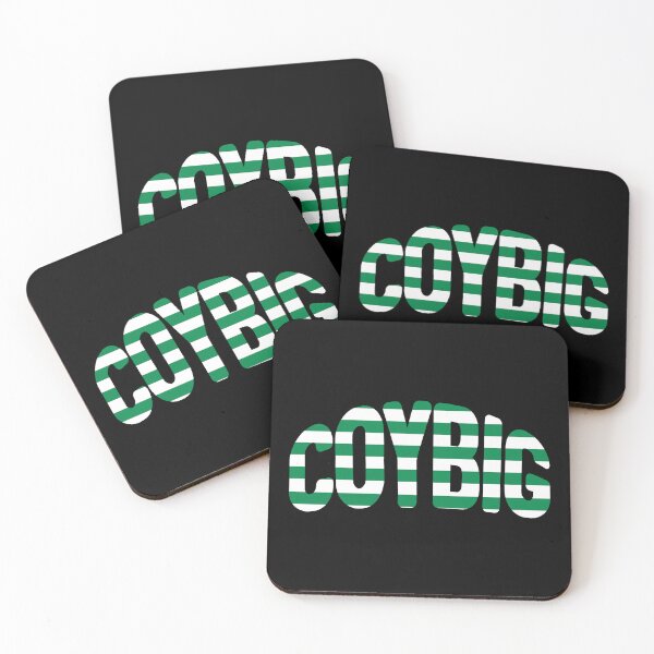 Item preview, COYBIG, Glasgow Celtic Football Club Green and White Hooped Warped Text Design designed and sold by MacPean.