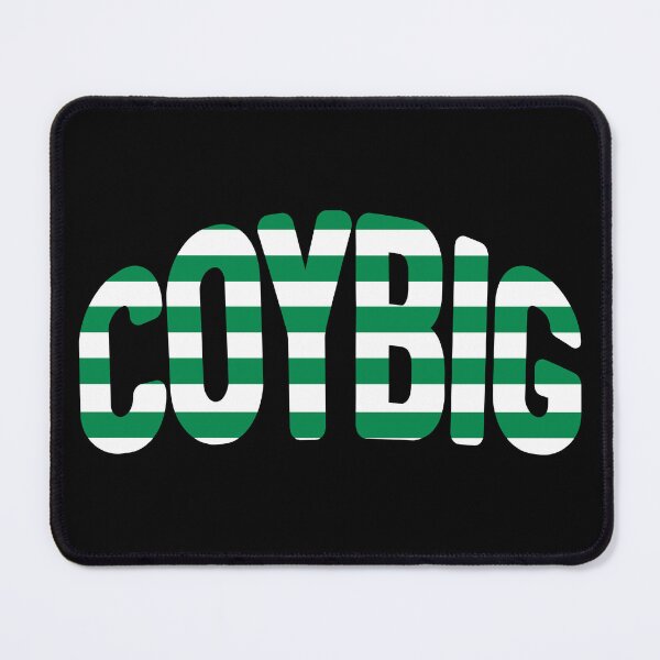 Item preview, COYBIG, Glasgow Celtic Football Club Green and White Hooped Warped Text Design designed and sold by MacPean.
