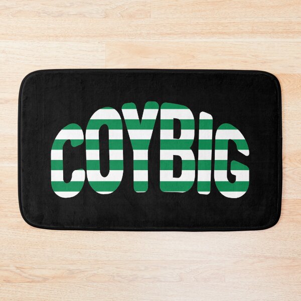 Item preview, COYBIG, Glasgow Celtic Football Club Green and White Hooped Warped Text Design designed and sold by MacPean.
