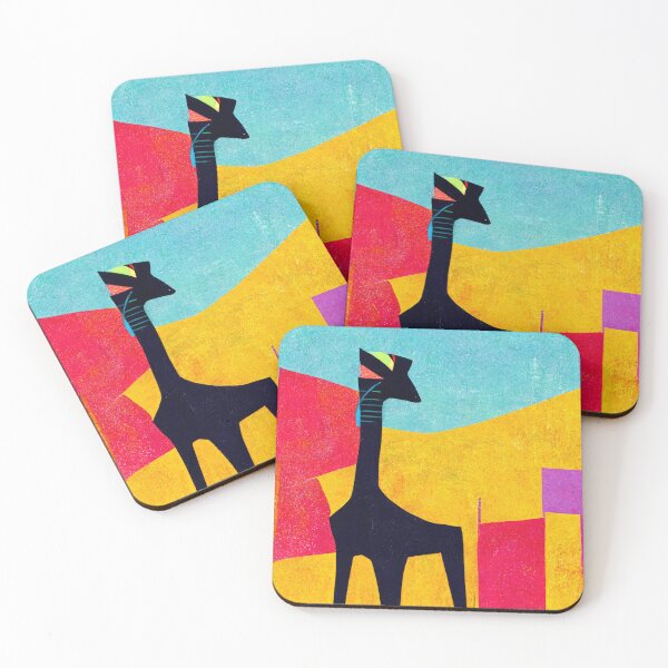 Item preview, Simplistic & Minimalistic African Giraffe Art Collection designed and sold by ArtificialGenes.
