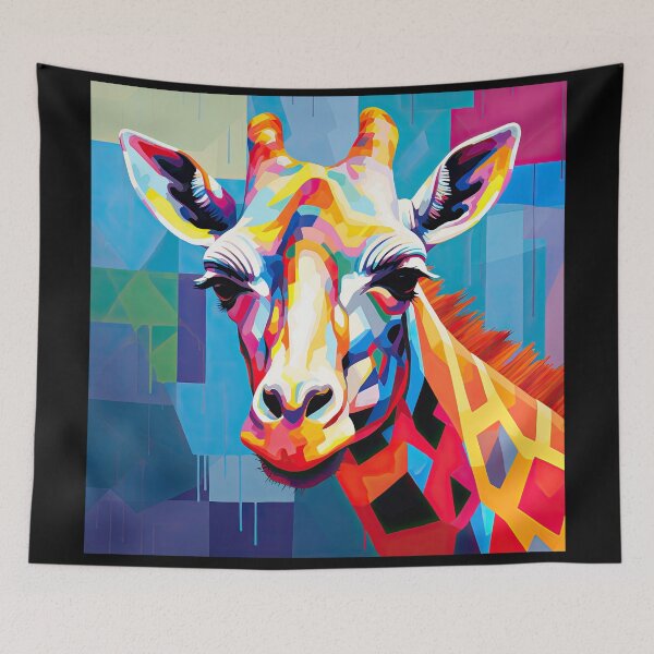 Item preview, Simplistic & Minimalistic African Giraffe Art Collection designed and sold by ArtificialGenes.