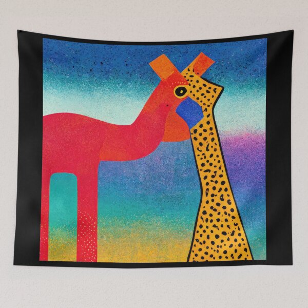 Item preview, Simplistic & Minimalistic African Giraffe Art Collection designed and sold by ArtificialGenes.