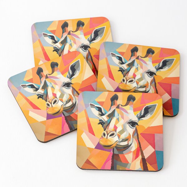 Item preview, Simplistic & Minimalistic African Giraffe Art Collection designed and sold by ArtificialGenes.