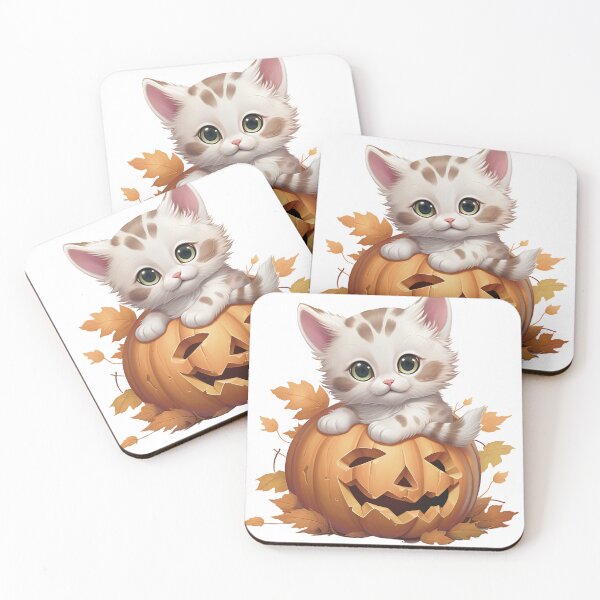 Item preview, Fluffy Cat On Pumpkin Hallowen designed and sold by Lil-Satu.