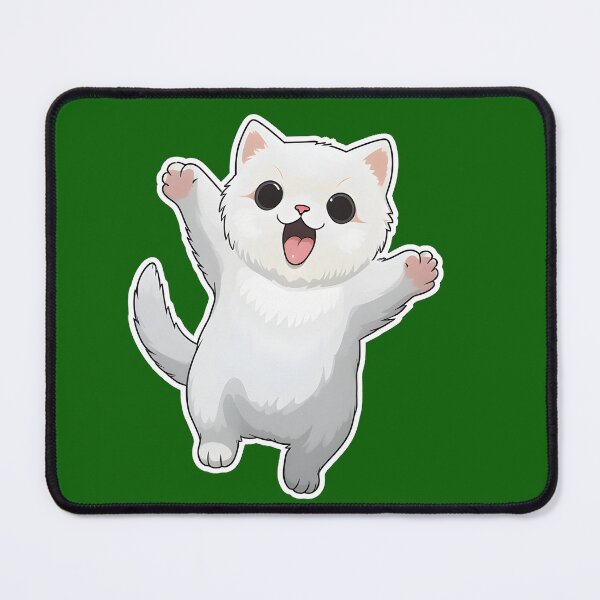 Item preview, Whimsical White Cat designed and sold by HorizonVistaDA.