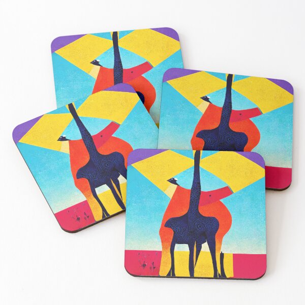 Item preview, Simplistic & Minimalistic African Giraffe Art Collection designed and sold by ArtificialGenes.