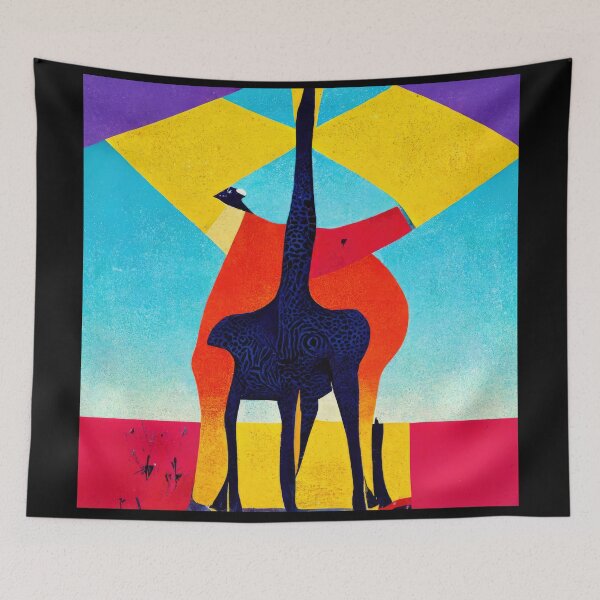 Item preview, Simplistic & Minimalistic African Giraffe Art Collection designed and sold by ArtificialGenes.