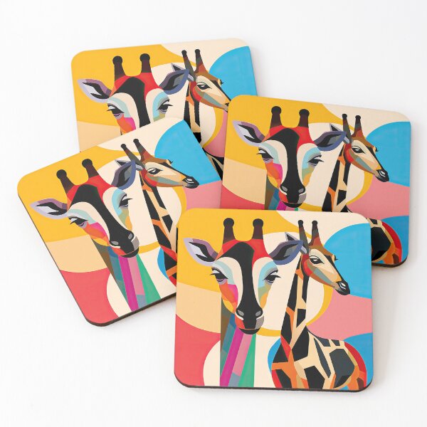 Item preview, Simplistic & Minimalistic African Giraffe Art Collection designed and sold by ArtificialGenes.