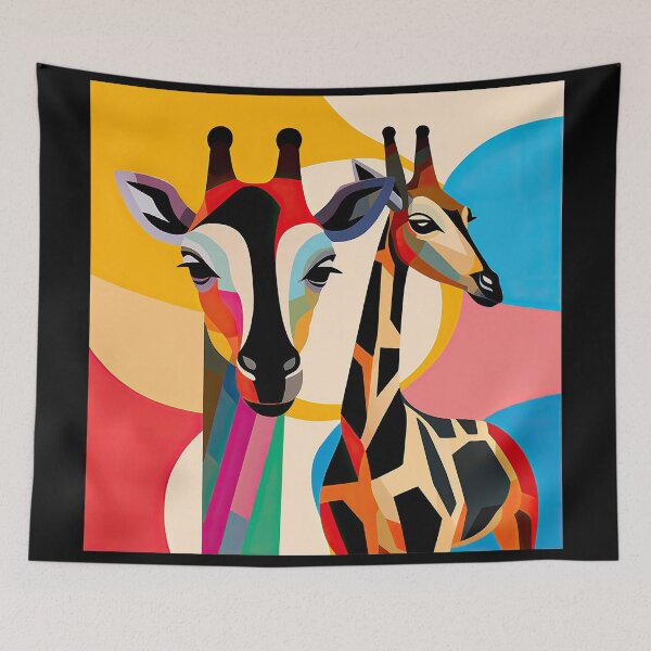 Item preview, Simplistic & Minimalistic African Giraffe Art Collection designed and sold by ArtificialGenes.
