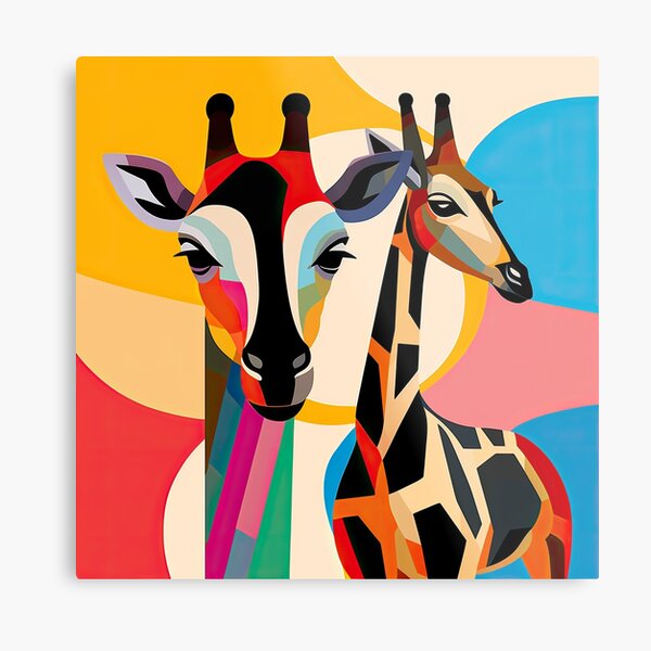 Item preview, Simplistic & Minimalistic African Giraffe Art Collection designed and sold by ArtificialGenes.