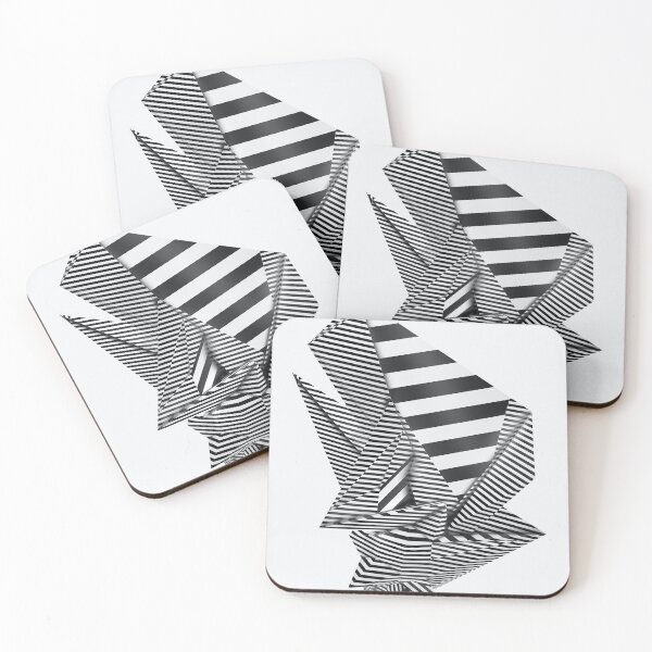 Item preview, Black and origami abstract designed and sold by KAY Artists.