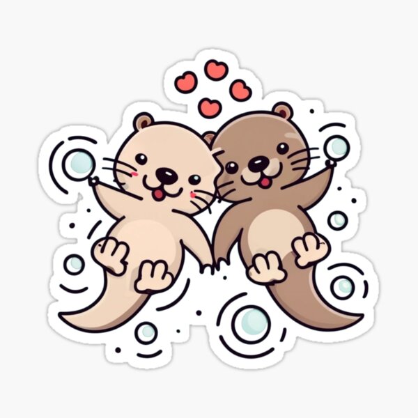 Item preview, Significant Otters Otters Holding Hands designed and sold by Clouth Clothing  ⭐⭐⭐⭐⭐.