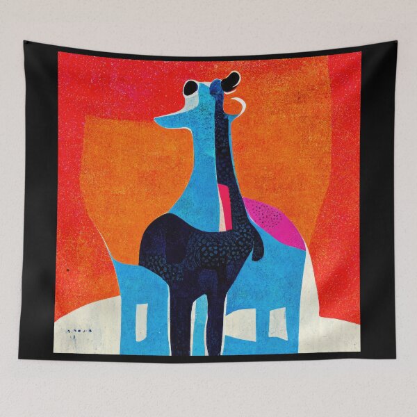 Item preview, Simplistic & Minimalistic African Giraffe Art Collection designed and sold by ArtificialGenes.