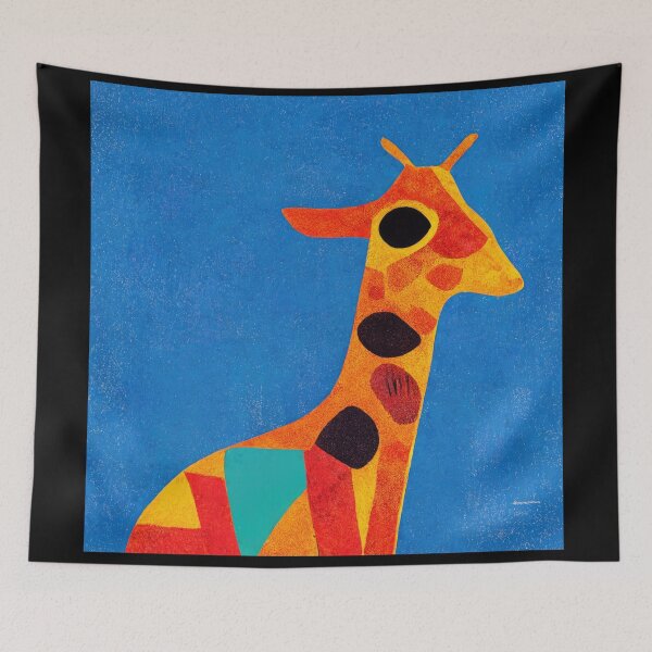 Item preview, Simplistic & Minimalistic African Giraffe Art Collection designed and sold by ArtificialGenes.