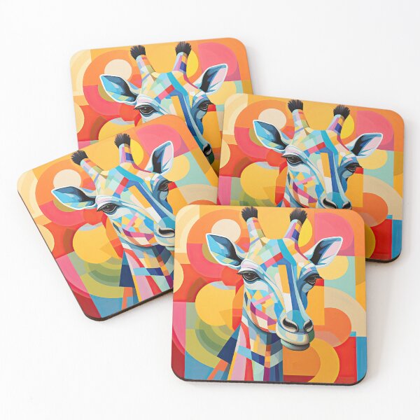 Item preview, Simplistic & Minimalistic African Giraffe Art Collection designed and sold by ArtificialGenes.