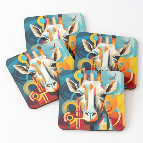 Item preview, Simplistic & Minimalistic African Giraffe Art Collection designed and sold by ArtificialGenes.