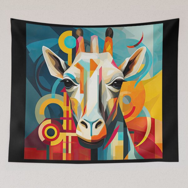 Item preview, Simplistic & Minimalistic African Giraffe Art Collection designed and sold by ArtificialGenes.