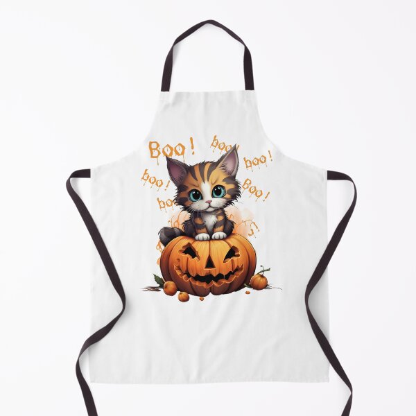 Item preview, Boo Cat Fluffy Cat On Pumpkin Hallowen designed and sold by Lil-Satu.